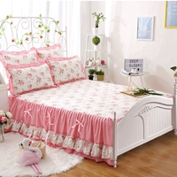 Giường sắt rèn hai mặt váy phong cách Châu Âu chia giường váy cotton trải giường đơn mảnh bông giường váy tăng chống trượt trải giường drap giường có viền