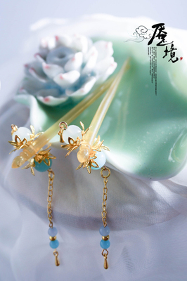 taobao agent Baozhu Tong [Cuijin Bone 【] 6 points, 4 minutes, 3 points, big female BJD costume Hanfu handmade flower horn jewelry
