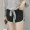 Thể thao giản dị quần short mùa hè Hàn Quốc cao eo tập thể dục xà cạp chạy chic chân rộng quần lỏng pajama quần quần legging nữ