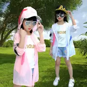 Cô gái mặt trời quần áo bảo hộ 2018 mùa hè mới Hàn Quốc phiên bản của trẻ em lớn của da quần áo ngoài trời quần áo chống nắng cô gái trùm đầu áo khoác