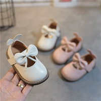 Детская демисезонная обувь для девочек для кожаной обуви для раннего возраста для принцессы с бантиком, мягкая подошва, 1 лет