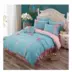 Váy cotton hàn quốc màu hồng cotton bốn mảnh công chúa gió 1,8 m 2.0m giường đôi cung cấp lanh bộ ra nệm Bộ đồ giường bốn mảnh