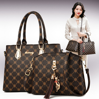 Two-piece mother-in-law bag set, new women's bag, one-shoulder retro print, European and American fashion crossbody bag, large capacity handbag