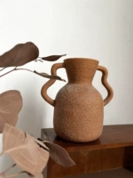 Матовая ретро глина в форме цветка, расширенное украшение, маленькая вазочка, легкий роскошный стиль, изысканный стиль