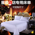 Khách sạn khách sạn bộ đồ giường linen cotton mã hóa dày tinh khiết trắng satin sheets giường tùy chỉnh bán buôn Khăn trải giường