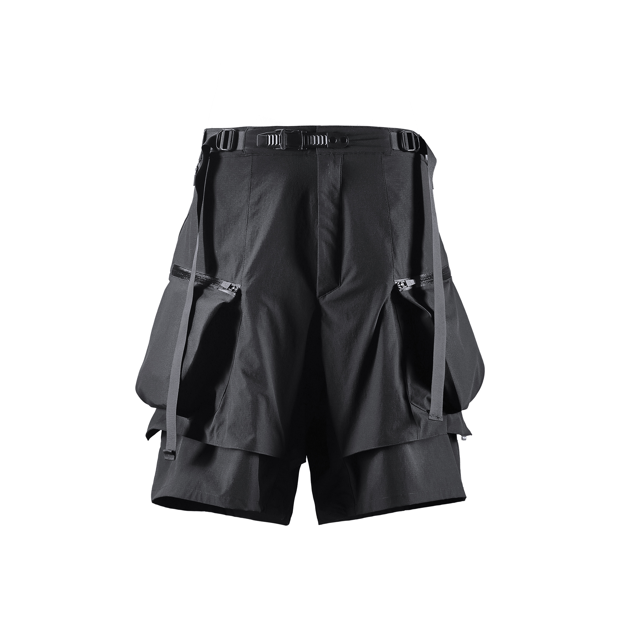 BlackRL | REINDEELUSION21SS three-dimensional Cascade Capacity expansion apron outdoors commute function shorts Two color