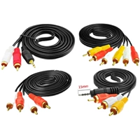 AV Line One Point of Three Set -Top Box Lines One Point Two -Pair Line Two -Two Lotus Line Three -color Audio Cable Audio Cable