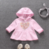 Elf cô gái bé mùa thu sơ sinh trùm đầu áo khoác 0-1 năm tuổi bé bông quần áo dài tay áo mùa xuân và mùa thu cardigan Áo khoác