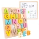 Chữ và số khối câu đố từ gỗ thừa nhận số lượng trẻ em đồ chơi giáo dục 2-5 toán mầm non tuổi cho nam và nữ
