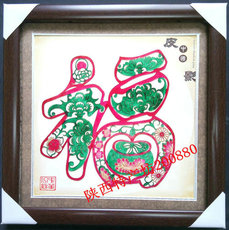 Театр теней 圆形皮影 五福 陕西民间工艺品新房装饰品客户挂件