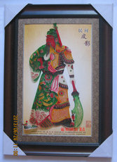 Театр теней 彩色下刀关公 带镜框皮影 新房装饰旅游纪念品客厅用