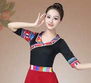 Mùa xuân và mùa thu Áo dài múa Tây Tạng Trang phục múa vuông Trang phục tay áo - Khiêu vũ / Thể dục nhịp điệu / Thể dục dụng cụ