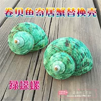 Натуральная раковина зеленая улитка Зеленая улитка моллюсков Домашние краб замена ракушки рыбы аквариум -ландшафтный орнамент