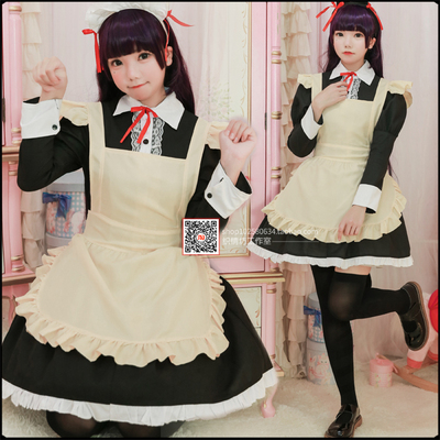 taobao agent How can my sister so cute Black Cat Tong Nai cute cat maid dress anime cos long sleeves