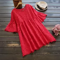 Летняя цветная универсальная одежда для верхней части тела, рубашка, кукла, с вышивкой, круглый воротник