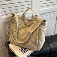 Демисезонный пуховик для отдыха, японская лента, вместительный и большой шоппер, сумка на одно плечо