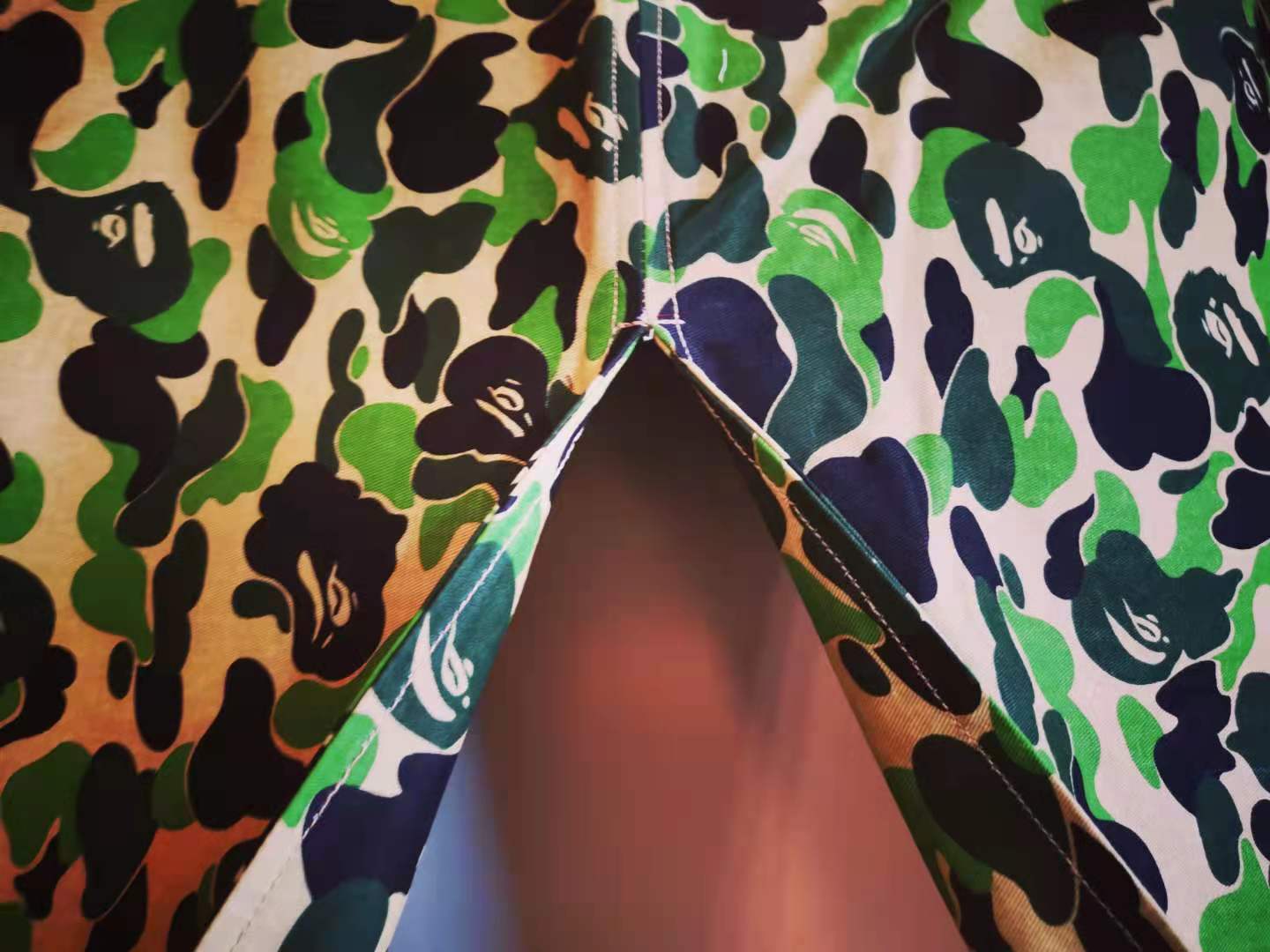 Open Type 90 × 140Cmape camouflage door curtain camouflage tablecloth camouflage two-sided door curtain No punching Hanging curtain Half curtain trend Japanese  door curtain