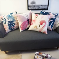 Скандинавская лампа для растений, диван, подушка, наволочка для офиса для сна, фламинго, из хлопка и льна