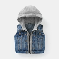 Áo khoác denim bé trai vest mùa xuân hè thu đông Trẻ em Hàn Quốc mặc cho bé 1 tuổi 3 tuổi mặc ngoài trời U10126 áo gile vest bé trai