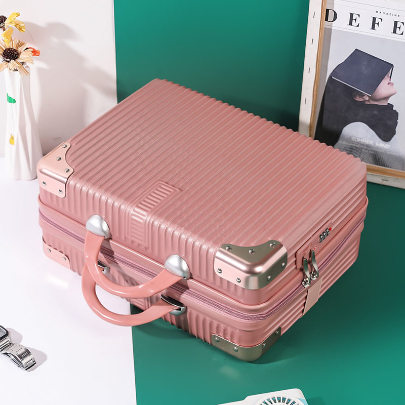 Hành lý tay nhẹ retro 16 -inch Mật khẩu du lịch khung xe nhỏ Túi mỹ phẩm lưu trữ nhẹ 14 -inch nữ va li du lịch giá rẻ vali du lịch nhỏ gọn Vali du lịch
