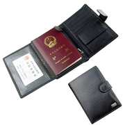 Túi hộ chiếu đa chức năng id túi người đàn ông da sổ tiết kiệm hộ chiếu thư mục id thẻ gói da hộ chiếu bảo vệ