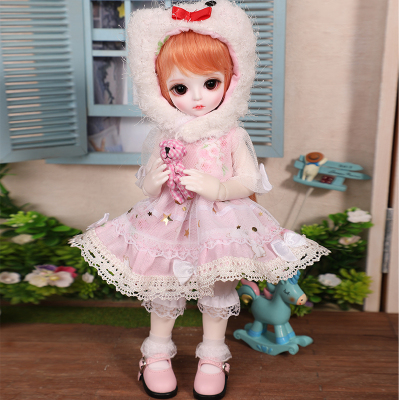 taobao agent BJD baby clothing cute little bear set dress 1/6 1/4 1/3 can customize size