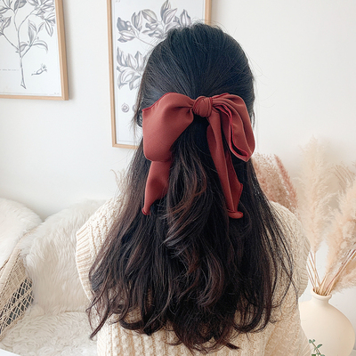 熙熙酱网红头顶蝴蝶结名媛风发饰