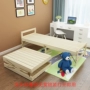 Giường đơn mở rộng khâu có thể thu vào gấp trẻ em hộ gia đình nhỏ nhỏ giường tùy chỉnh mở rộng gỗ rắn - Giường giường lưới