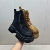 Martens, зимние повседневные модные короткие сапоги со шнурками на платформе, тканевые ботинки, 2023