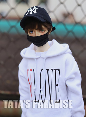 taobao agent 1/6, 4 minutes, 3 points, uncle BJD.dd baby clothing 啵 啵 啵 v -single -noodles printed hoodie B.