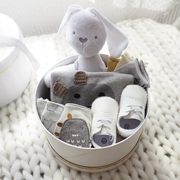 Gift Set bé sơ sinh quần áo cậu bé bông bé Đồ chơi mùa thu và mùa đông món quà phù hợp với rằm - Bộ quà tặng em bé