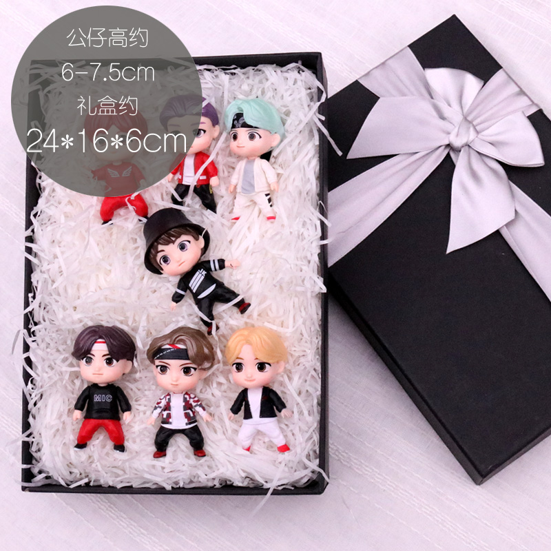 A Set Of Black Gift Box For The Second Generation Of Standing Teenagersnew pattern Bulletproof Youth League periphery Garage Kit Blind box doll the republic of korea popularity men's team event Star image Model Small ornament