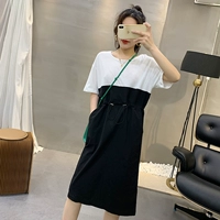 Летнее платье, юбка, приталенный корсет для отдыха, в корейском стиле, короткий рукав