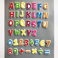 Детский цифровой магнитный ударопрочный магнит на холодильник из мягкой резины, английские буквы, раннее развитие