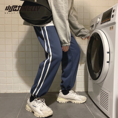 ins嘻哈休閒褲男士春秋運動韓版日系潮牌街頭束腳褲寬鬆直筒長褲