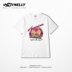 Mùa hè thư in hip hop ngắn tay T-Shirt TT với đoạn graffiti lỏng ngắn tay vài mô hình hồng t-shirt Áo khoác đôi