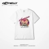 Mùa hè thư in hip hop ngắn tay T-Shirt TT với đoạn graffiti lỏng ngắn tay vài mô hình hồng t-shirt áo thun thể thao Áo khoác đôi