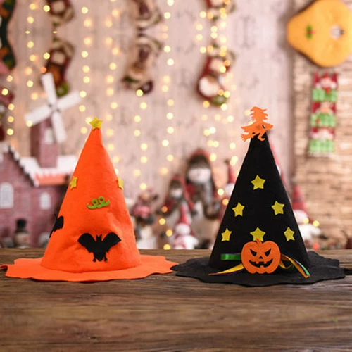 Декор из нетканого материала, шапка для детей и взрослых, аксессуар для волос, xэллоуин, выпускной вечер