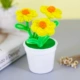 Творческие маленькие горшечные растения (10#желтый солнце цветок)