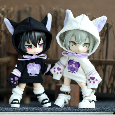 taobao agent OB11 baby cat game machine sweater molly doll clothes 12 points BJD GSC baby cool hoodie