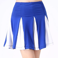 Белая штучатая юбка синяя