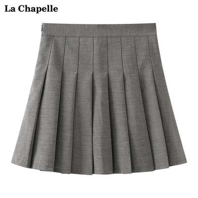 taobao agent La Chapeelle gray pleated skirt Balt skirt hot girl jk thin skirt bag hip skirt summer thin summer