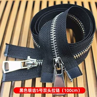 Черный серебряный зуб 100 см (двойная голова)