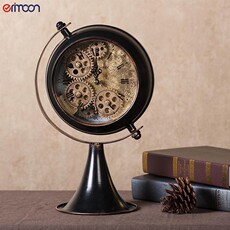 Часы интерьерные 复古美式工业风艺术创意齿轮钟店铺酒吧客厅欧式个性装饰铁艺台钟