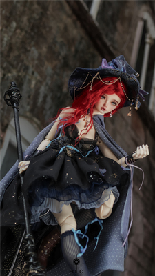 taobao agent [Holic] [Midnight Flight] BJD baby clothes witch rally skirt three -point SD/GR size magic wand cape