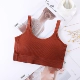 Net Red Dàn Bear Vest Chủ đề Bọc ngực Thể thao Văn bản Shockproof Điều chỉnh dây đeo vai có thể tháo rời Đồ lót không dây - Ống
