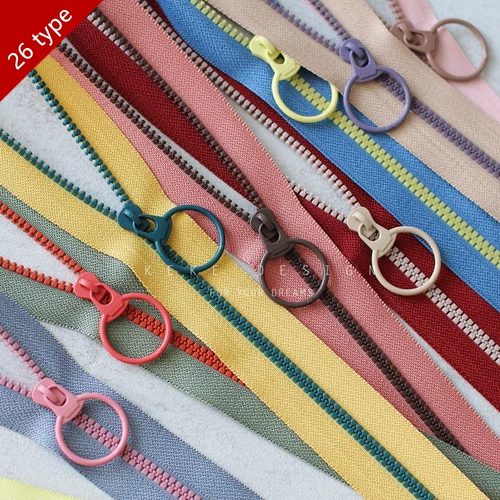 [Cocoa の Вспомогательные материалы] 3#Контрастный цветовой код/Двухлетние смолы/молчаливое молнии/односторонний код/гладкий