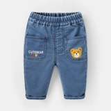 Детские осенние джинсы, штаны, детский костюм мальчика цветочника для девочек для выхода на улицу для раннего возраста, 3 лет