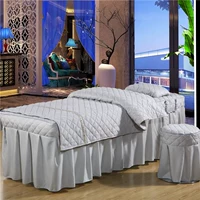 Cotton bông chống trượt bốn mảnh thẩm mỹ viện đặc biệt massage giường bao gồm vật lý trị liệu châu Âu giường làm đẹp giường có lỗ ga spa