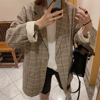 Весенний пиджак классического кроя для отдыха, в корейском стиле, 2020, оверсайз, в западном стиле